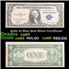 Image 1 : 1935c $1 Blue Seal Silver Certificate Grades Select CU