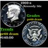 Image 1 : Proof 1969-s Kennedy Half Dollar 50c Grades GEM++ Proof Deep Cameo