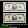 Image 1 : Set of 2 Concecutive 1976 $2 Federal Reserve Note Grades CU