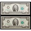 Image 2 : Set of 2 Concecutive 1976 $2 Federal Reserve Note Grades CU