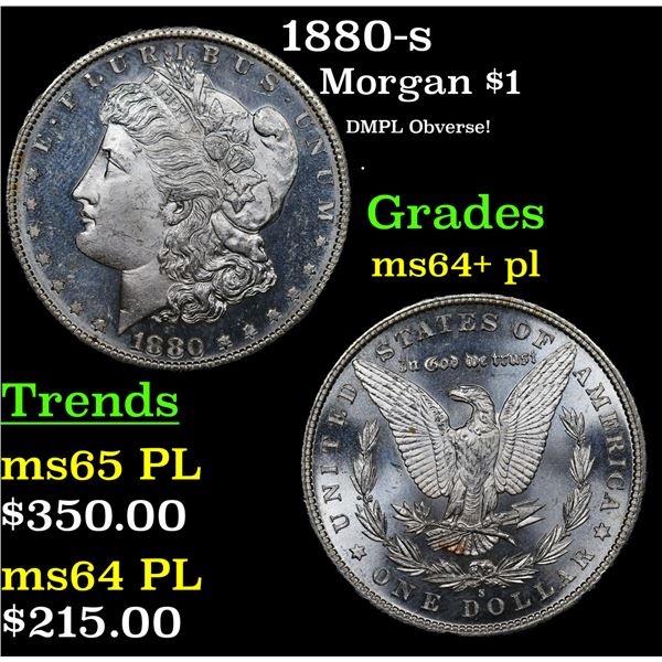 1880-s Morgan Dollar $1 Grades Choice Unc+ PL