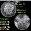 Image 1 : 1880-s Morgan Dollar $1 Grades Choice Unc+ PL