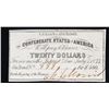 Image 2 : 1861 Confederate Twenty $20 interest Note  Grades Select CU