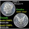 Image 1 : 1880-s Morgan Dollar $1 Grades Select Unc+ DMPL