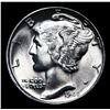 Image 2 : 1945-p Mercury Dime 10c Grades GEM++ Unc