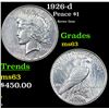 Image 1 : 1926-d Peace Dollar $1 Grades Select Unc