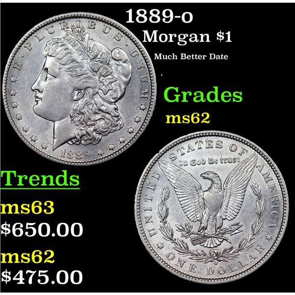 1889-o Morgan Dollar $1 Grades Select Unc