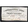 Image 2 : 1861 Confederate Twenty $20 interest Note  Grades Select CU