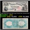 Image 1 : 1880 "Jackass Note" $10 Large Size Legal Tender Note Grades vf++ FR-110