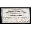 Image 2 : 1861 Confederate Forty $40 interest Note  Grades Choice AU/BU Slider