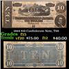 Image 1 : 1864 $10 Confederate Note, T68 Grades f+