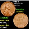 Image 1 : 1931-d Lincoln Cent 1c Grades Select Unc BN