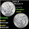 Image 1 : 1921-d Morgan Dollar $1 Grades Choice+ Unc