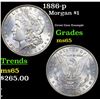 Image 1 : 1886-p Morgan Dollar $1 Grades GEM Unc