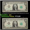 Image 1 : 2x Consecutive 1977 $1 Federal Reserve Notes (Richmond, VA), All CU! Grades CU