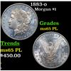 Image 1 : 1883-o Morgan Dollar $1 Grades GEM Unc PL