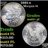 Image 1 : 1881-s Morgan Dollar $1 Grades Select Unc+ PL