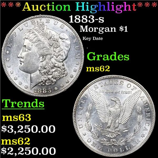 ***Auction Highlight*** 1883-s Morgan Dollar $1 Grades Select Unc (fc)