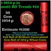 Image 1 : BU Shotgun Lincoln 1c roll, 1954-p 50 pcs Steel-Strong Wrapper 50c