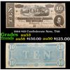 Image 1 : 1864 $10 Confederate Note, T68 Grades Select AU