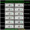 Image 1 : Full District Set of 12x 1976 $2 Federal Reserve Notes All 12 Districts A-L AU/CU