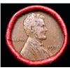 Image 2 : Mixed small cents 1c orig shotgun roll, 1920-p Lincoln Cent, Wheat Cent other end, Coca Cola Wrapper
