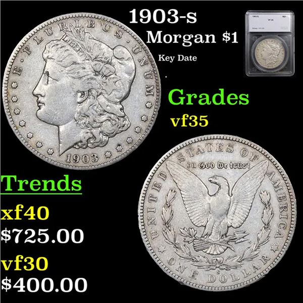 1903-s Morgan Dollar $1 Graded vf35 By SEGS