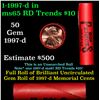 Image 1 : BU Shotgun Lincoln 1c roll, 1997-d 50 pcs Steel-Strong Wrapper 50c