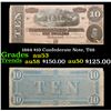 Image 1 : 1864 $10 Confederate Note, T68 Grades Select AU