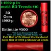 Image 1 : BU Shotgun Lincoln 1c roll, 1992-p 50 pcs Steel-Strong Wrapper 50c