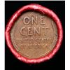 Image 3 : Mixed small cents 1c orig shotgun roll, 1928-d Lincoln Cent, Wheat Cent other end, Coca Cola Wrapper