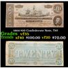 Image 1 : 1864 $20 Confederate Note, T67 Grades vf++