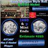 Image 1 : Buffalo Nickel Shotgun Roll in Old Bank Style ' Abbott Coin Counter' Wrapper 1926 & p Mint Ends