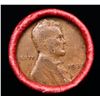 Image 2 : Mixed small cents 1c orig shotgun roll, 1935-p Lincoln Cent, Wheat Cent other end, Coca Cola Wrapper