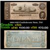 Image 1 : 1864 $20 Confederate Note, T67 Grades vf+
