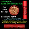 Image 1 : BU Shotgun Lincoln 1c roll, 1944-p 50 pcs Steel-Strong Wrapper 50c