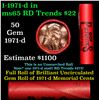 Image 1 : BU Shotgun Lincoln 1c roll, 1971-d 50 pcs Steel-Strong Wrapper 50c
