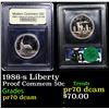 Image 1 : Proof 1986-s Liberty Modern Commem Half Dollar 50c Graded GEM++ Proof Deep Cameo By USCG