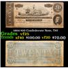 Image 1 : 1864 $20 Confederate Note, T67 Grades vf+