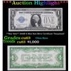 Image 1 : ***Auction Highlight*** **Star Note** 1928B $1 Blue Seal Silver Certificate "funnyback" Grades Selec