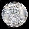 Image 2 : 1945-d Walking Liberty Half Dollar 50c Grades Choice Unc