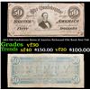 Image 1 : 1864 $50 Confederate States of America Richmond CSA Bank Note T-66 Grades vf++