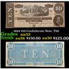 Image 1 : 1864 $10 Confederate Note, T68 Grades Select AU