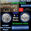 Image 1 : Buffalo Nickel Shotgun Roll in Old Bank Style ' Abbott Coin Counter' Wrapper 1927 & p Mint Ends