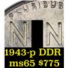 Image 6 : Rare BU Shotgun Lincoln 1c roll, 1943-p 50 pcs Steel-Strong Wrapper 50c