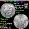 Image 1 : ***Auction Highlight*** 1884-s Morgan Dollar $1 Graded Select Unc BY USCG (fc)