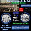 Image 1 : Buffalo Nickel Shotgun Roll in Old Bank Style 'Abbott Coin Counter' Wrapper 1936 & p Mint Ends