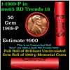 Image 1 : BU Shotgun Lincoln 1c roll, 1969-p 50 pcs Steel-Strong Wrapper 50c