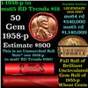 Image 1 : BU Shotgun Lincoln 1c roll, 1958-p 50 pcs Steel-Strong Wrapper 50c