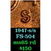Image 5 : BU Shotgun Lincoln 1c roll, 1947-s 50 pcs Steel-Strong Wrapper 50c